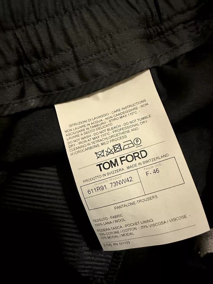 Tom Ford o1ebxxf0225 Casual Wool Trousers in Black Size US 30 / EU 46 - 9 Thumbnail