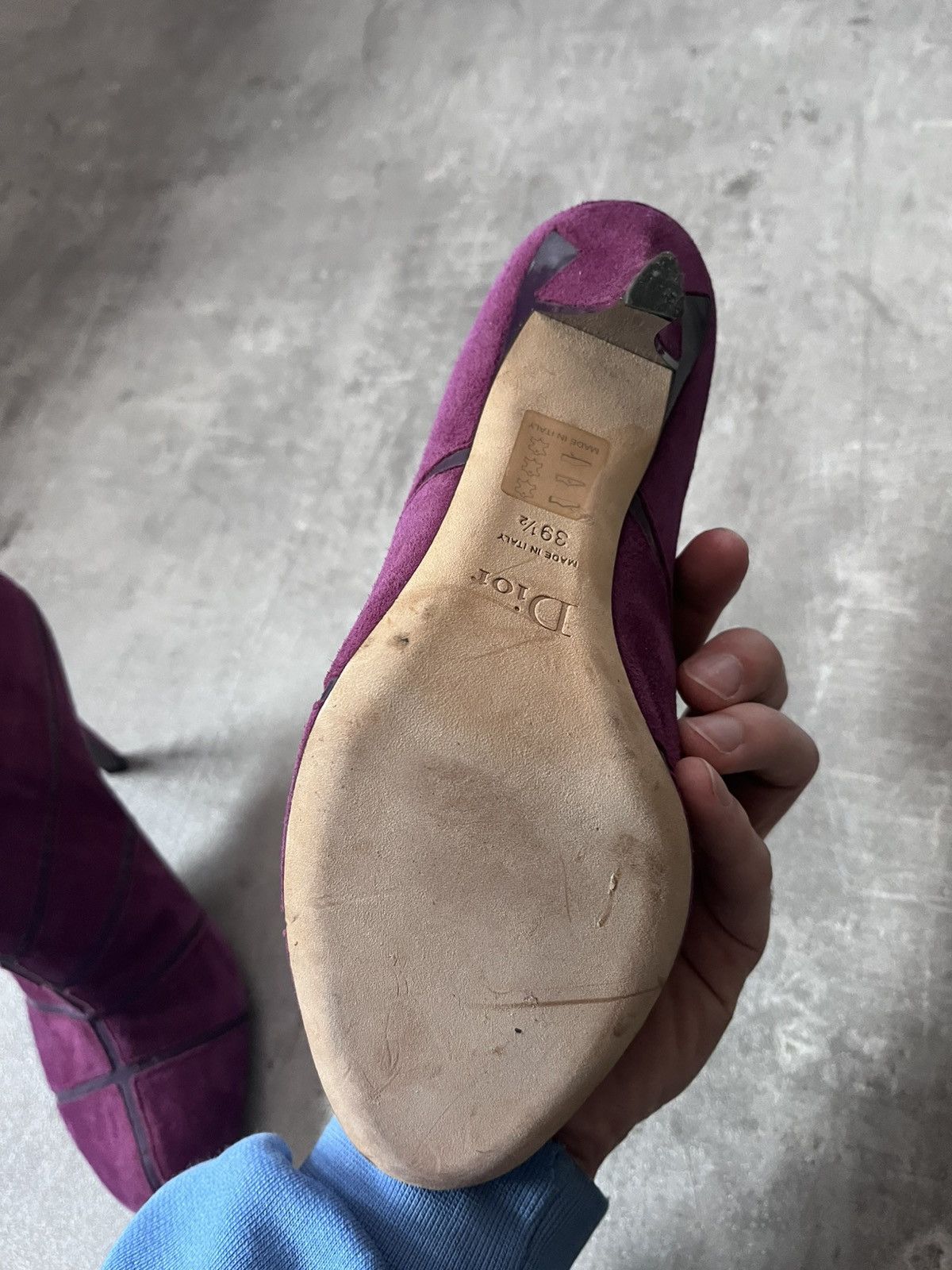 Dior Christian Dior ankle heels purple leather suede Size US 9.5 / IT 39.5 - 19 Thumbnail