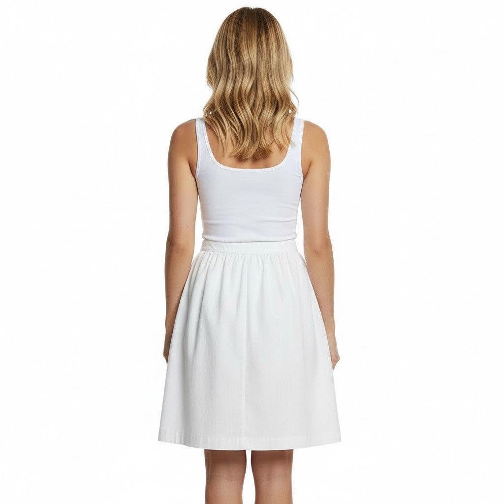 Chloe Chloé White Cotton Skirt – Size 6 US / 42 IT – Made in Italy Size 28" / US 6 / IT 42 - 8 Thumbnail