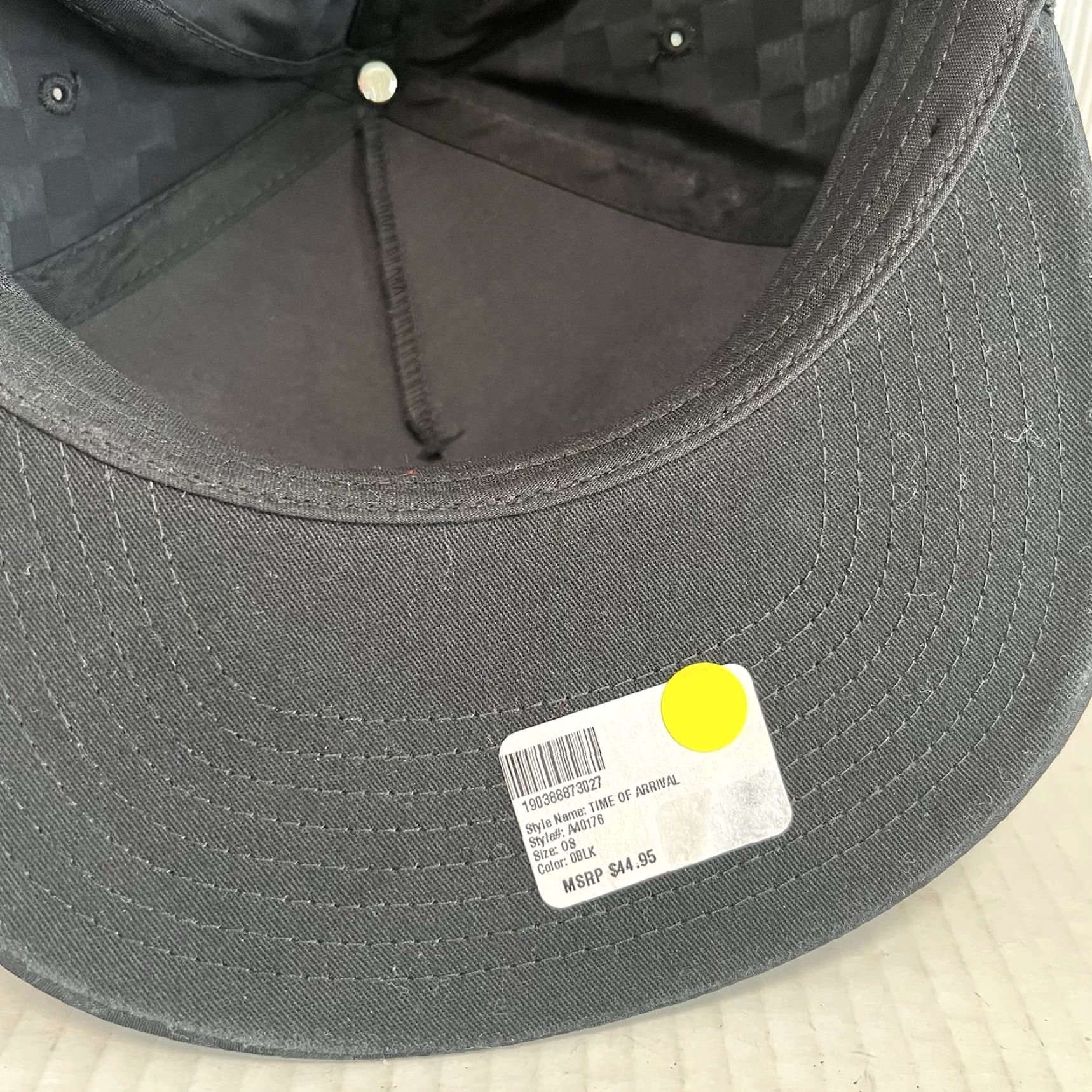 TravisMathew Travis Mathew Golf Hat Cap Time of Arrival Snapback Black Checkered Cart Men One Size Adjustable Snapback Sports Cap Size ONE SIZE - 6 Thumbnail
