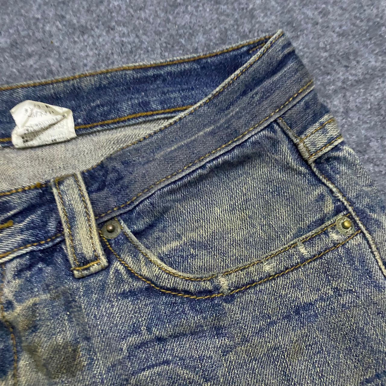 Japanese Brand 💥Flare💥Vintage Agate Label Punk Distressed Denim Size 32" / US 10 / IT 46 - 9 Thumbnail