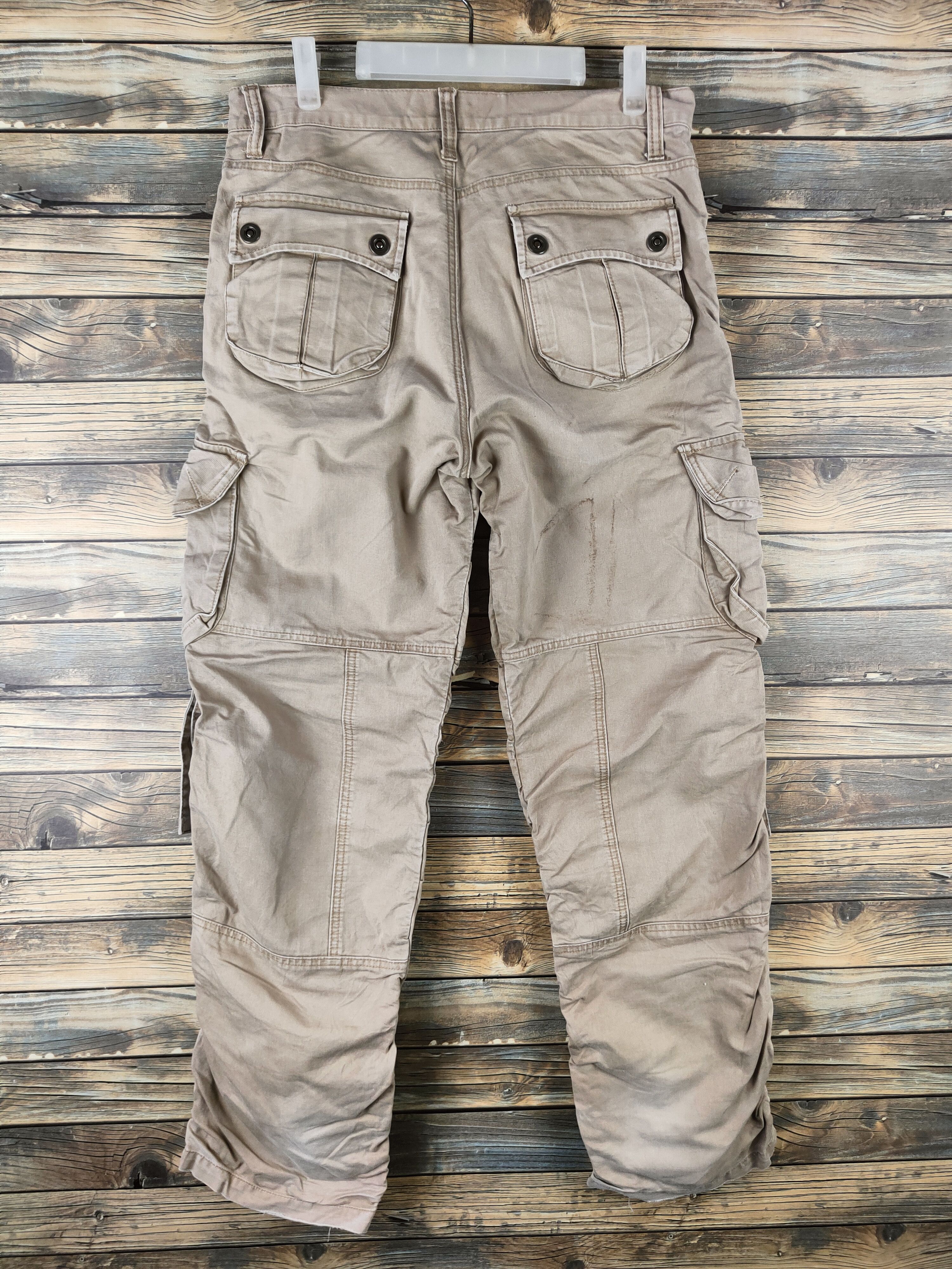 LOWBOX DL Lowbox Beige Multipocket Cargo Pants #46-398 Size US 32 / EU 48 - 7 Thumbnail