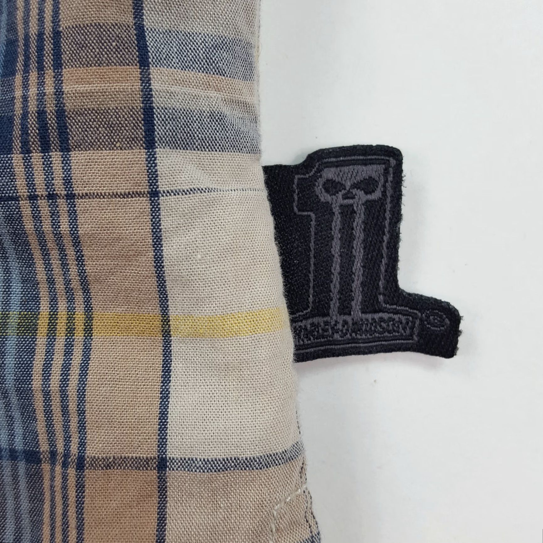 Harley Davidson Harley-Davidson Plaid Collared Mens L Motorcycle Button-Up Retro Dress Shirt Size 42R - 4 Thumbnail