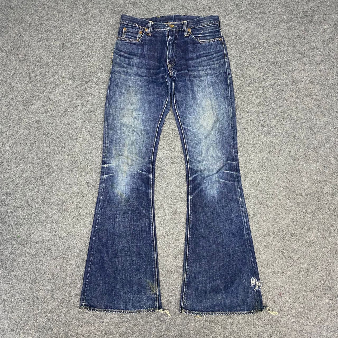 If Six Was Nine 💥Flare💥Vintage Skulls Jeans by an Alchemist Denim Size US 30 / EU 46 - 1 Thumbnail