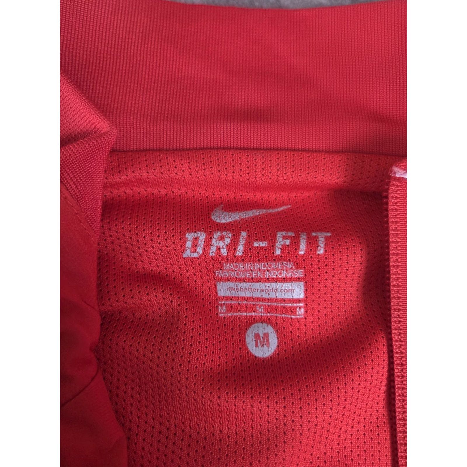 Nike Nike Dri Fit Jacket Vardar Soccer Futbol Red Mens Medium Full Zip Distressed Size US M / EU 48-50 / 2 - 4 Thumbnail