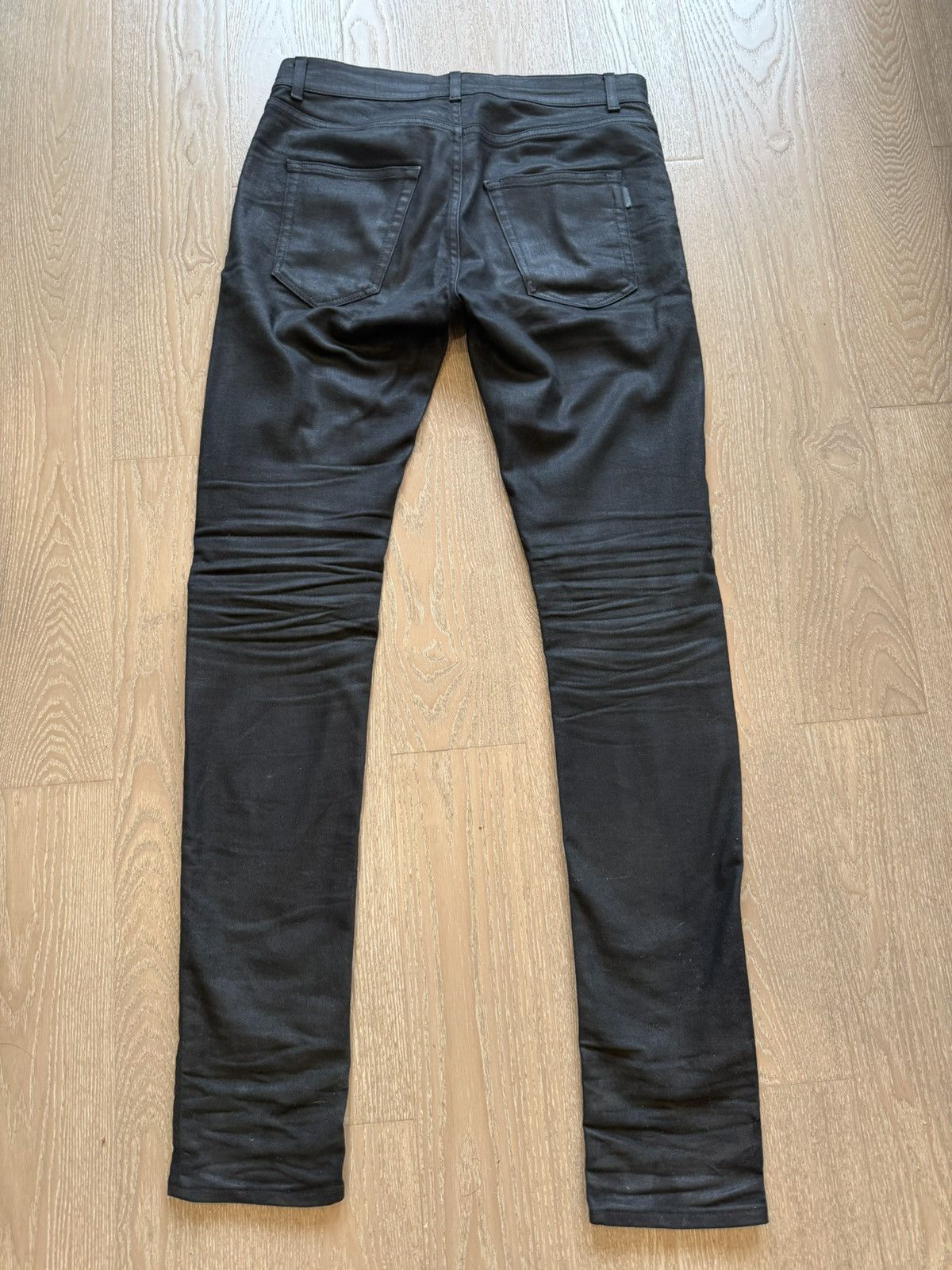 Saint Laurent Paris Sz 30 Saint Laurent Paris 18AW Waxed skinny Denim Size US 30 / EU 46 - 7 Thumbnail