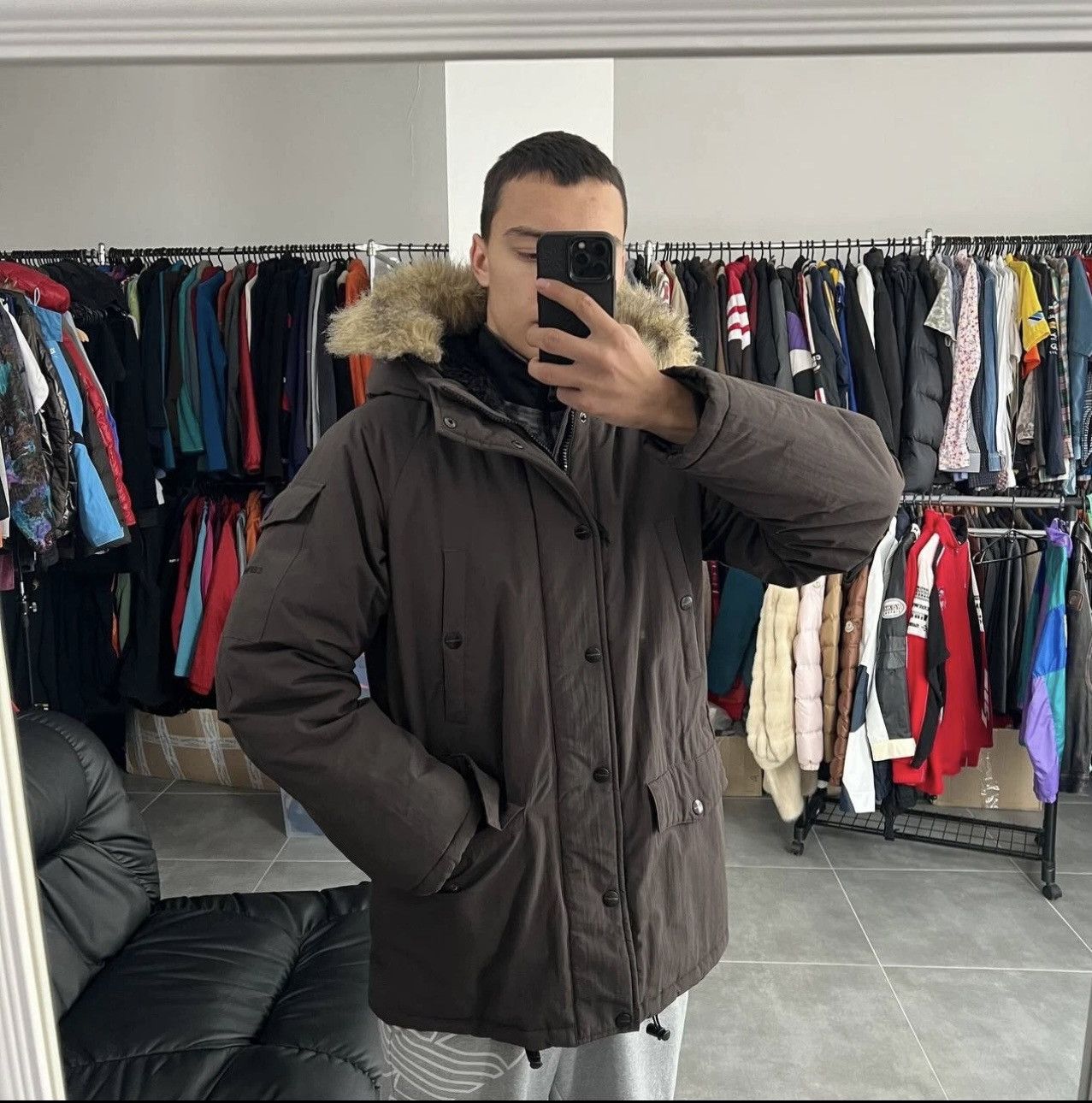 Carhartt Vintage Carhartt Anchorage Nylon Parka Jacket Hooded Brown Size US S / EU 44-46 / 1 - 2 Thumbnail