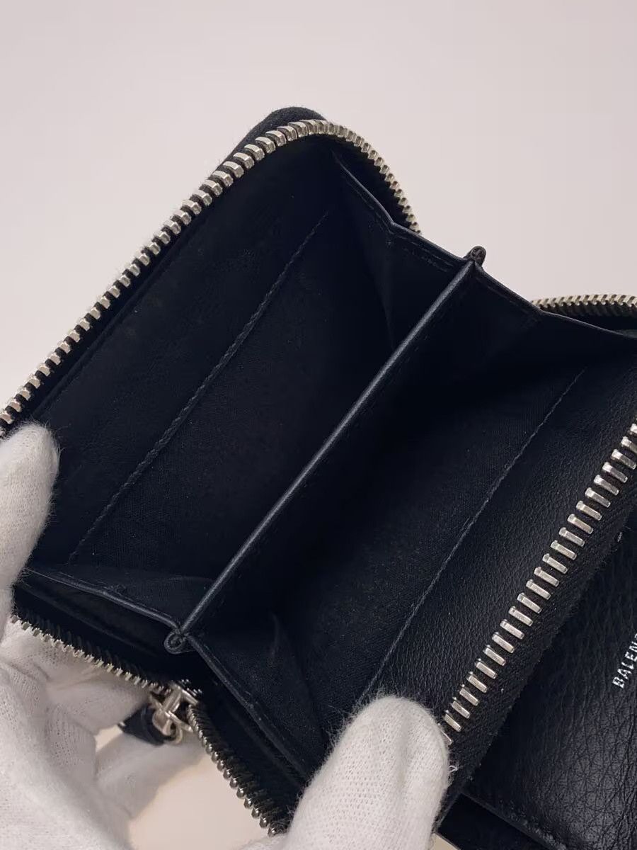 Balenciaga Balenciaga Leather Bi-Fold Wallet Black Size ONE SIZE - 5 Thumbnail
