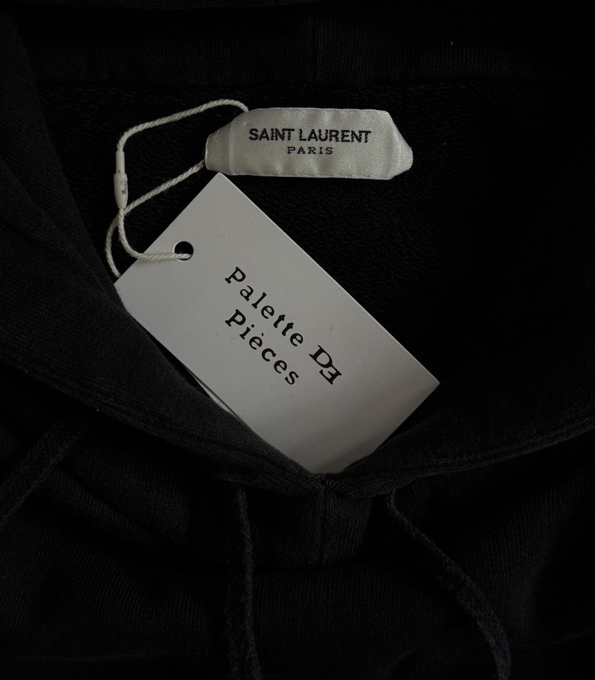 Saint Laurent Paris Saint Laurent Black Rive Gauche Hoodie FW21 Size US L / EU 52-54 / 3 - 6 Thumbnail