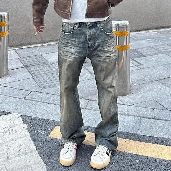 Japanese Brand VIBE Streetwear Washed Dirty Baggy Blue Jeans Size US 32 / EU 48 - 5 Thumbnail