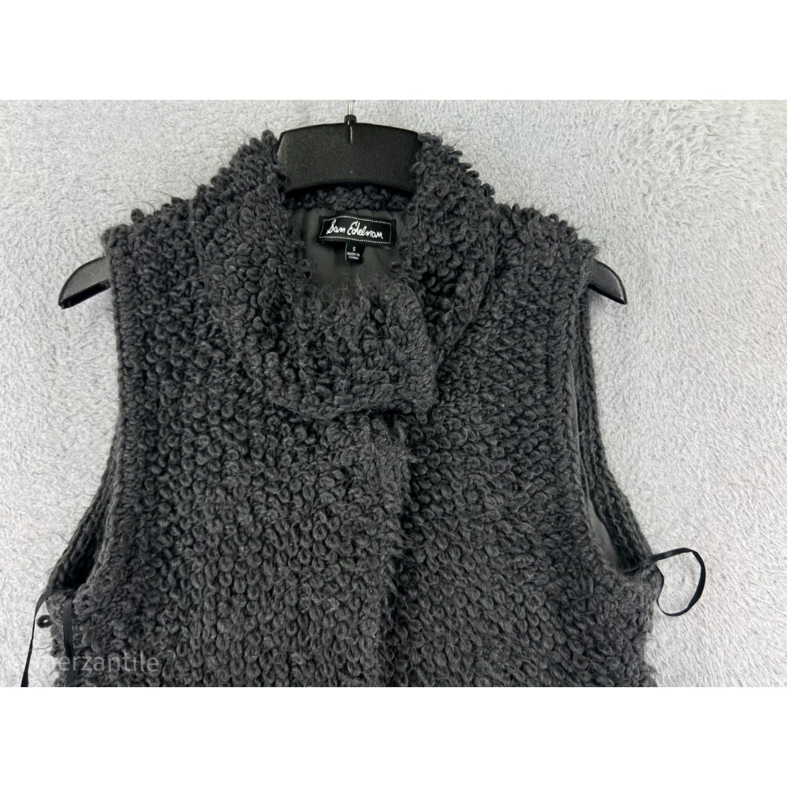 Sam Edelman Sam Edelman Vest Womens Small Gray Fluffy Acrylic Yarn Polyester Lined Size S / US 4 / IT 40 - 5 Thumbnail