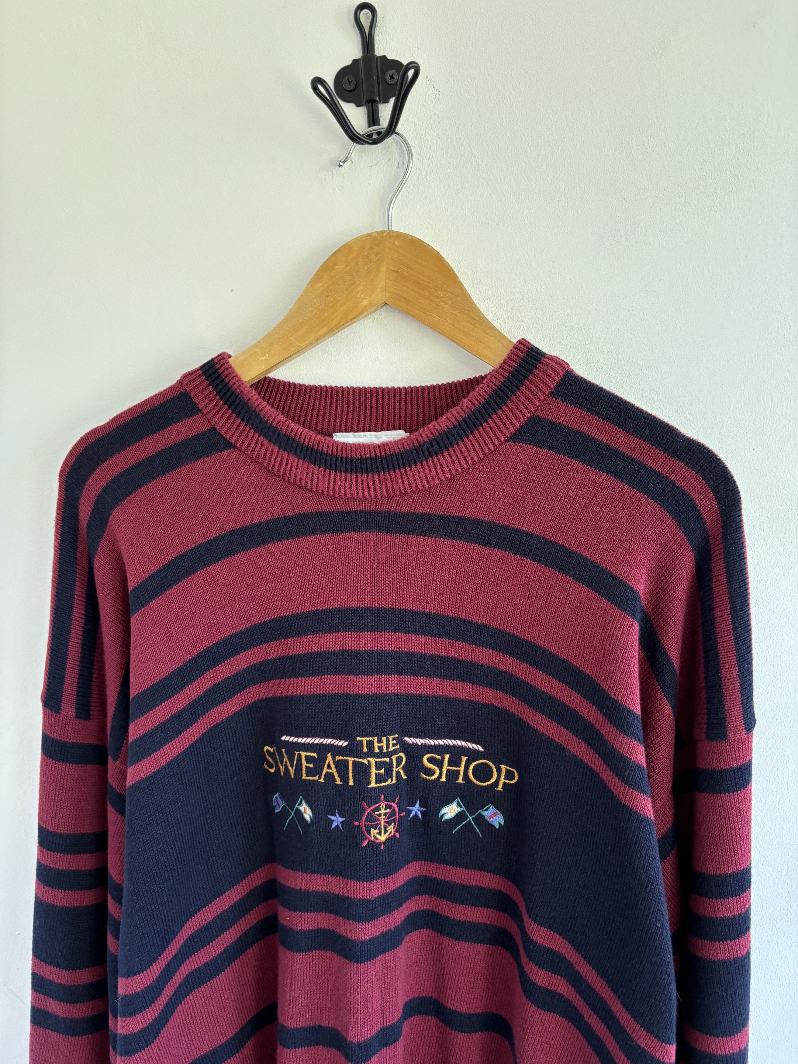 Japanese Brand Vintage The Sweater Shop Stripped Sweater Size US XL / EU 56 / 4 - 4 Thumbnail