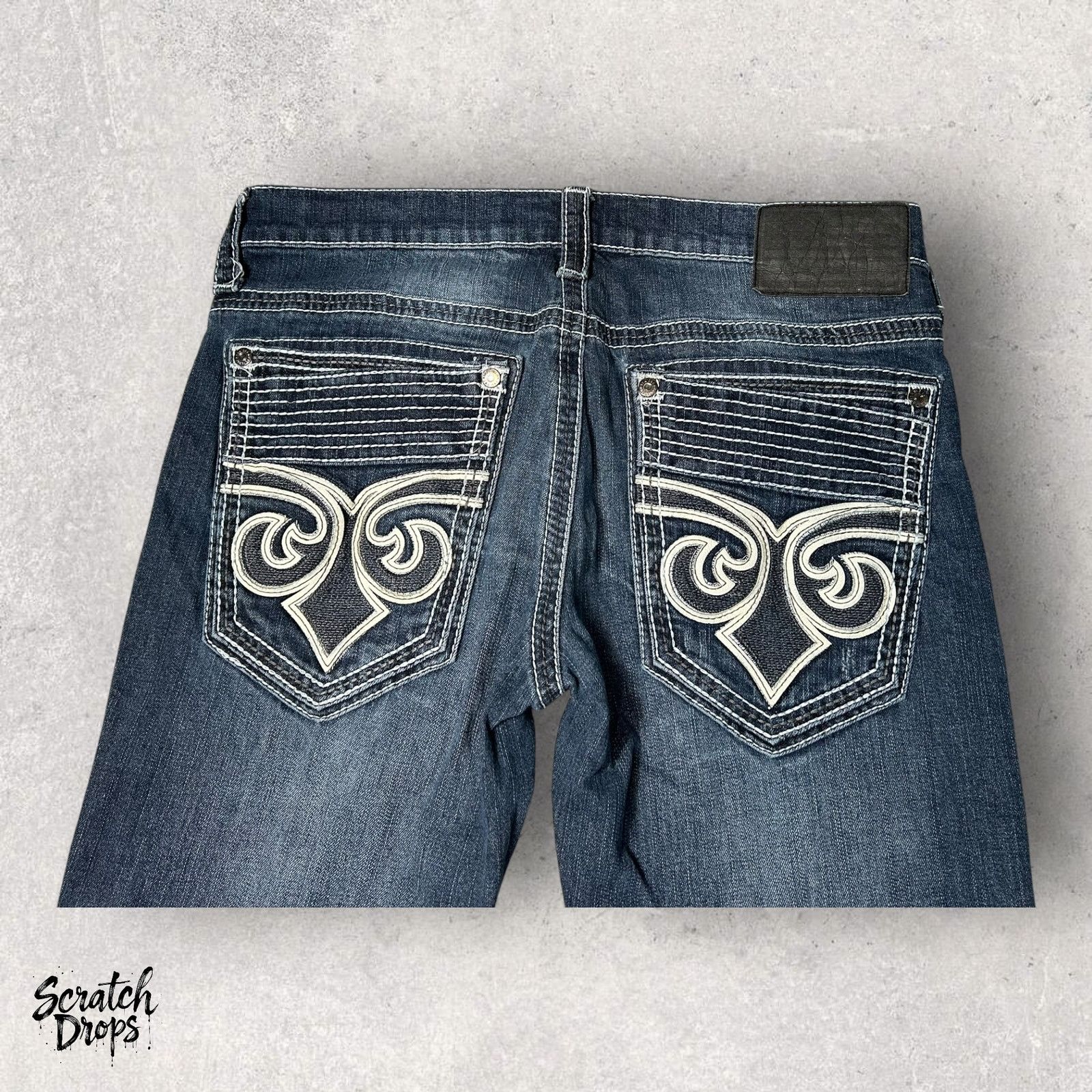 Affliction Affliction Men's Jeans Size 36x32 Vintage Y2K Embroidered Size US 36 / EU 52 - 2 Thumbnail