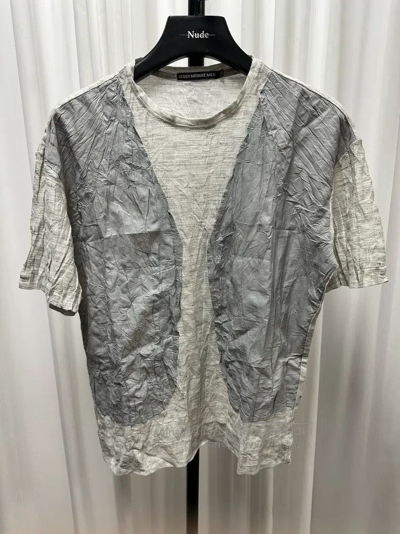 Issey Miyake Issey Miyake Patchwork ramie short sleeve Size L / US 10 / IT 46 - 1 Thumbnail