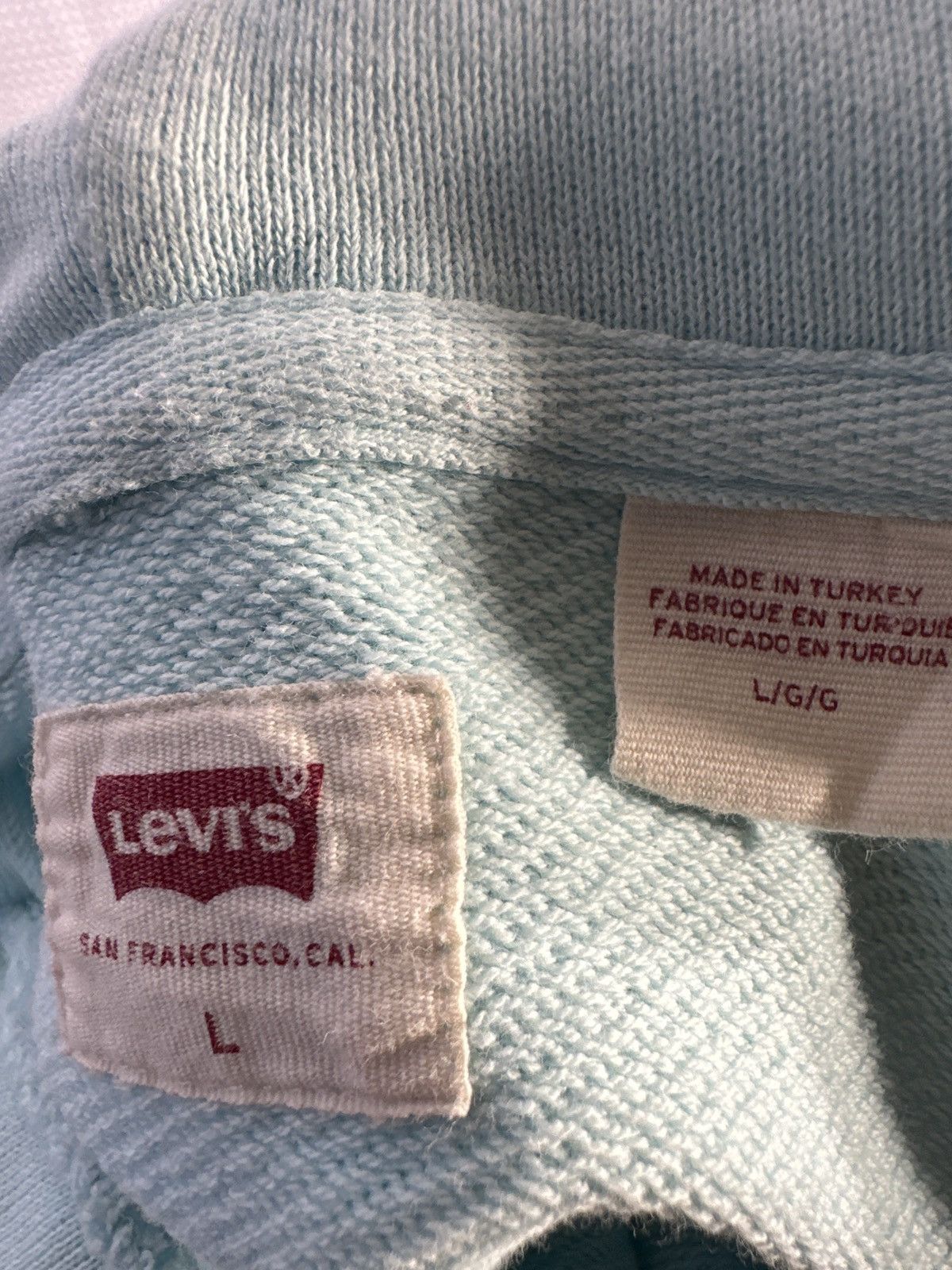 Levi's Levi’s Light Teal Pullover Hoodie Size US L / EU 52-54 / 3 - 6 Thumbnail