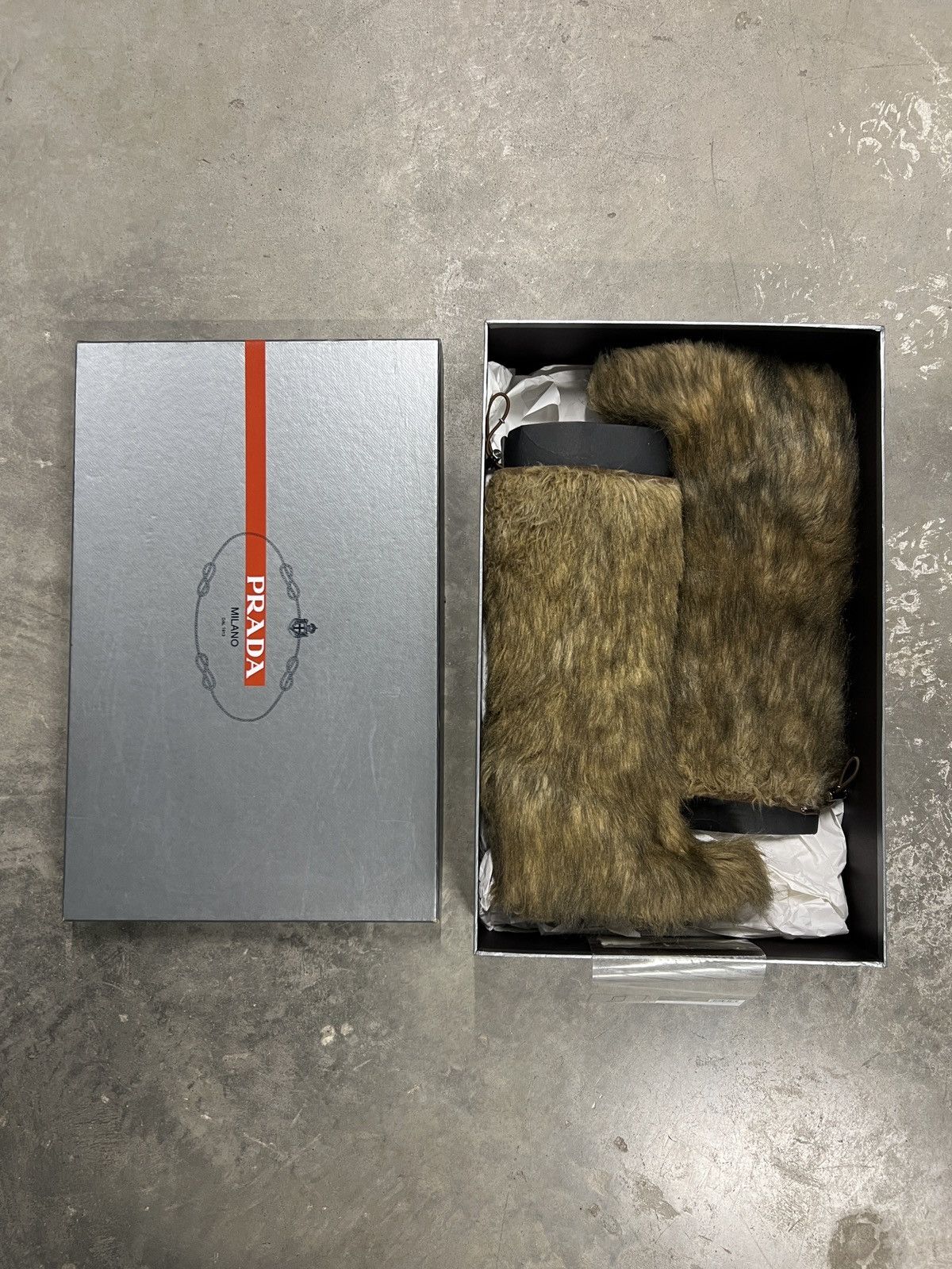 Prada Archive Prada Eco Fur Boots Shoes Size US 7 / IT 37 - 1 Thumbnail