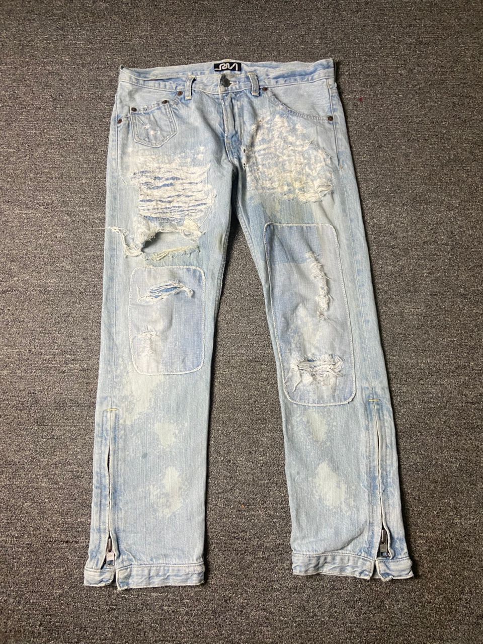 Japanese Brand RNA Brand Punk Distressed Denim Ripped Jeans (165) Size US 33 - 1 Thumbnail