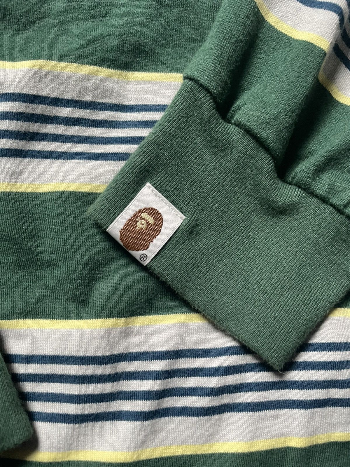 Bape Bape Baby Milo green and white striped long sleeve shirt. XS Size XS / US 0-2 / IT 36-38 - 3 Thumbnail