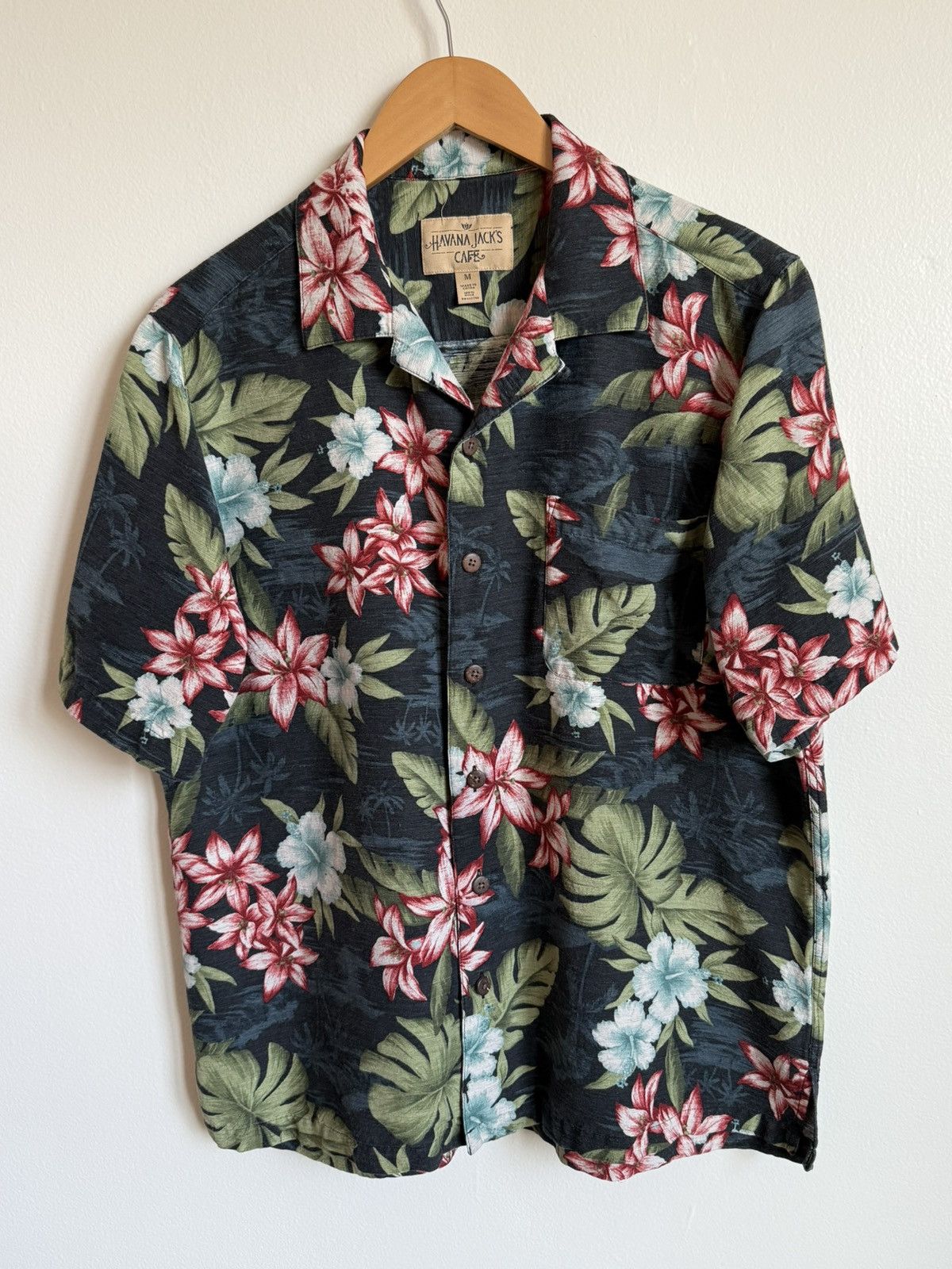 Havana × Vintage Havana Jack’s Cafe Men’s Hawaiian Floral Button-Up Shirt M Size US M / EU 48-50 / 2 - 1 Thumbnail