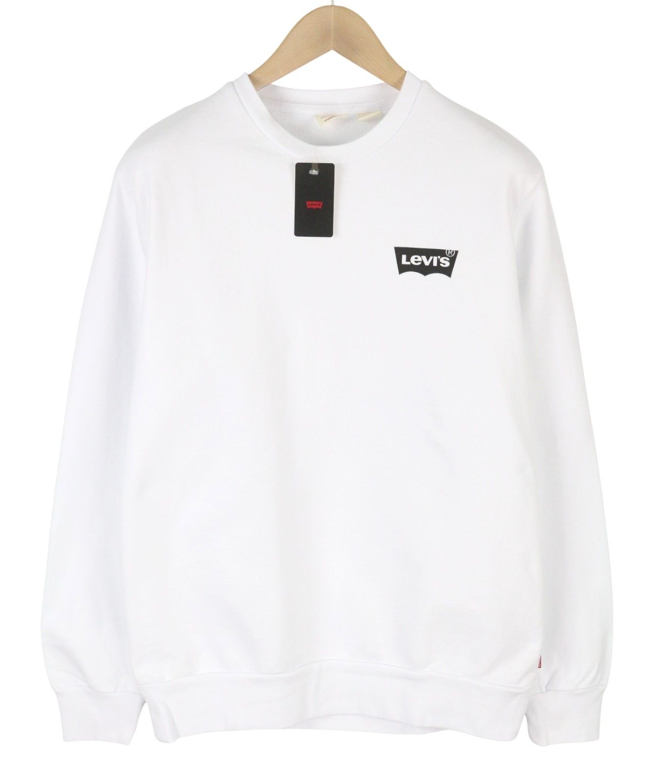 Levi's STANDARD FIT M White Crew Neck Logo Cotton Pullover 87103 Size US M / EU 48-50 / 2 - 2 Thumbnail
