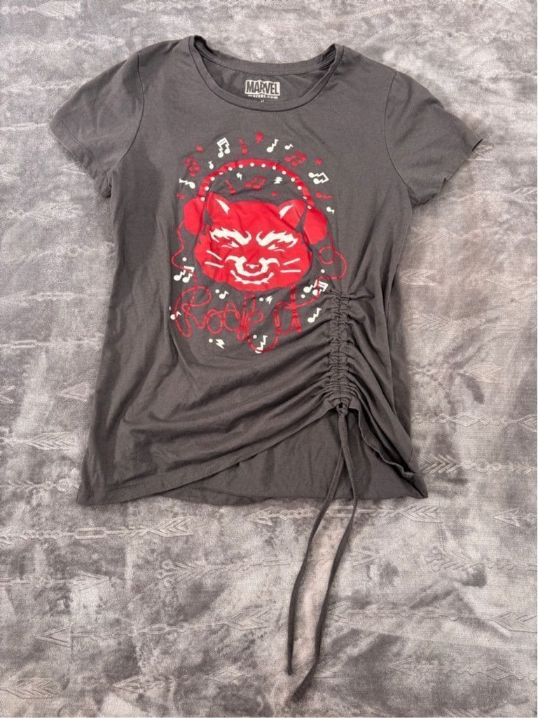 Marvel Comics Women's Marvel rouched guardians of the Galaxy TShirt Gray M Size XXS / US 00 / IT 34 - 2 Thumbnail