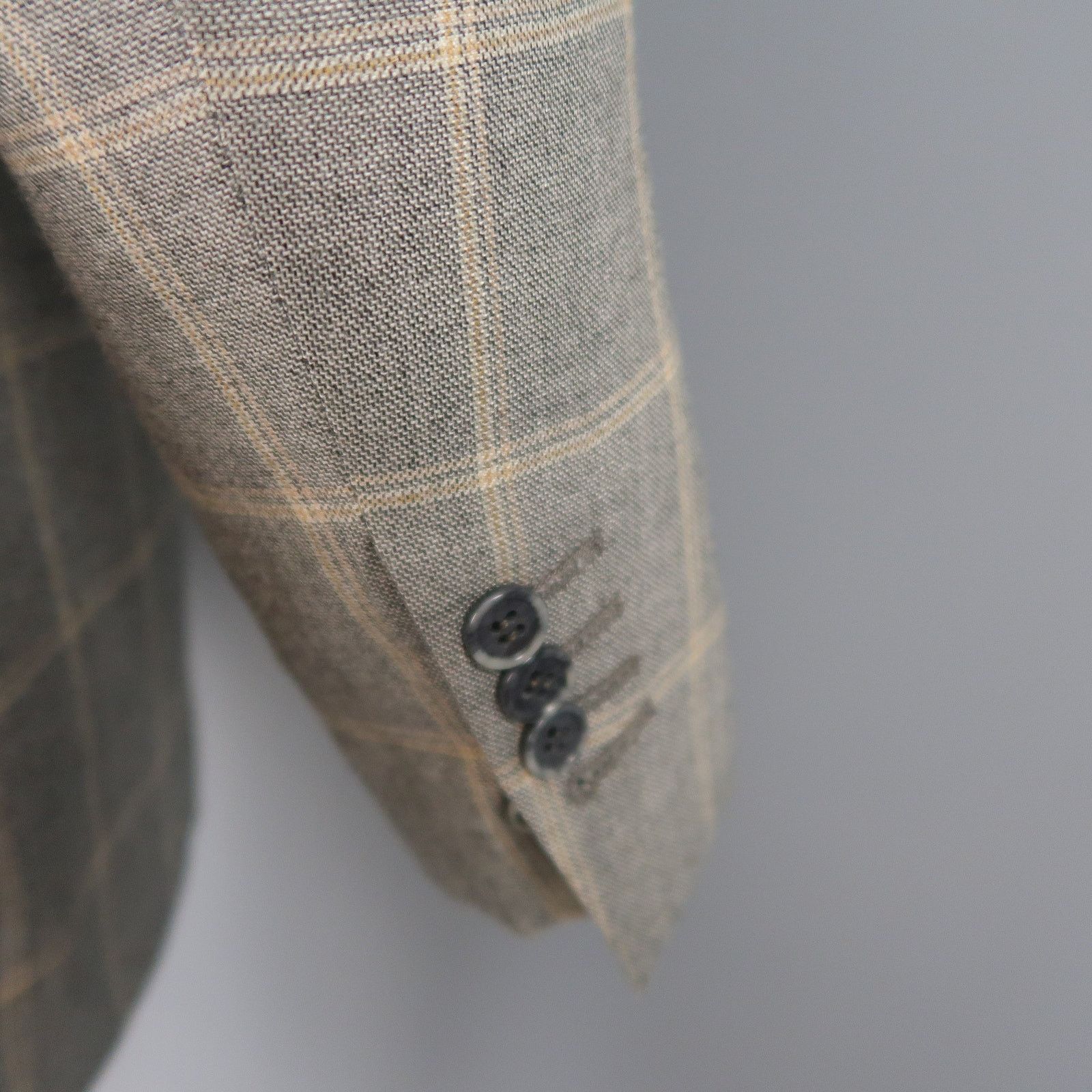 Brioni US 40/IT 50Gray Window Pane Wool & Silk Blazer / Sport Coat Size 40R - 7 Thumbnail