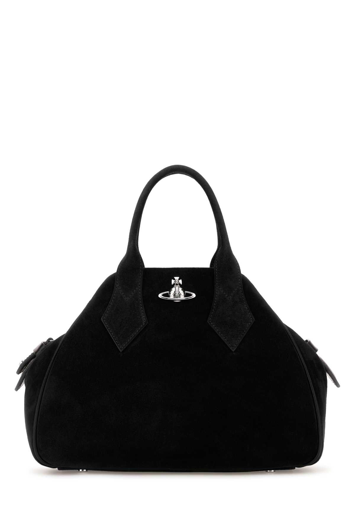 Vivienne Westwood Black Suede Medium Yasmine Handbag Size ONE SIZE - 1 Thumbnail