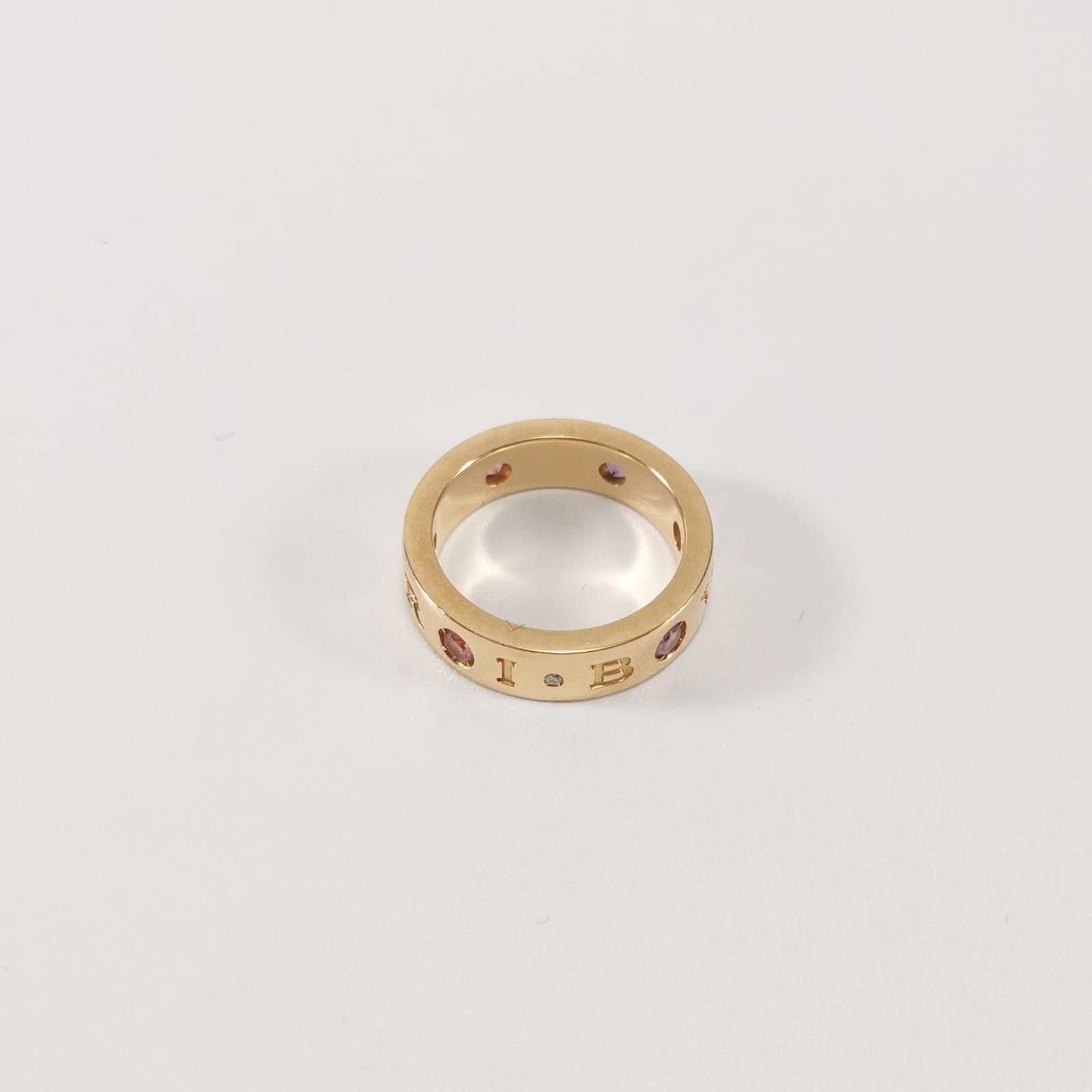 Bvlgari Bvlgari Bvlgari Bvlgari 18K gold gemstone double logo ring Size ONE SIZE - 2 Thumbnail