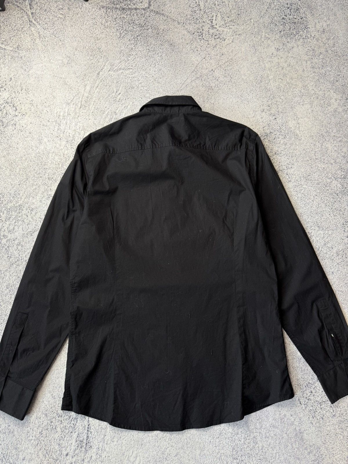 Just Cavalli × Vintage Vintage Just Cavalli Black Shirt Button Up Awant Garde Size US L / EU 52-54 / 3 - 21 Thumbnail