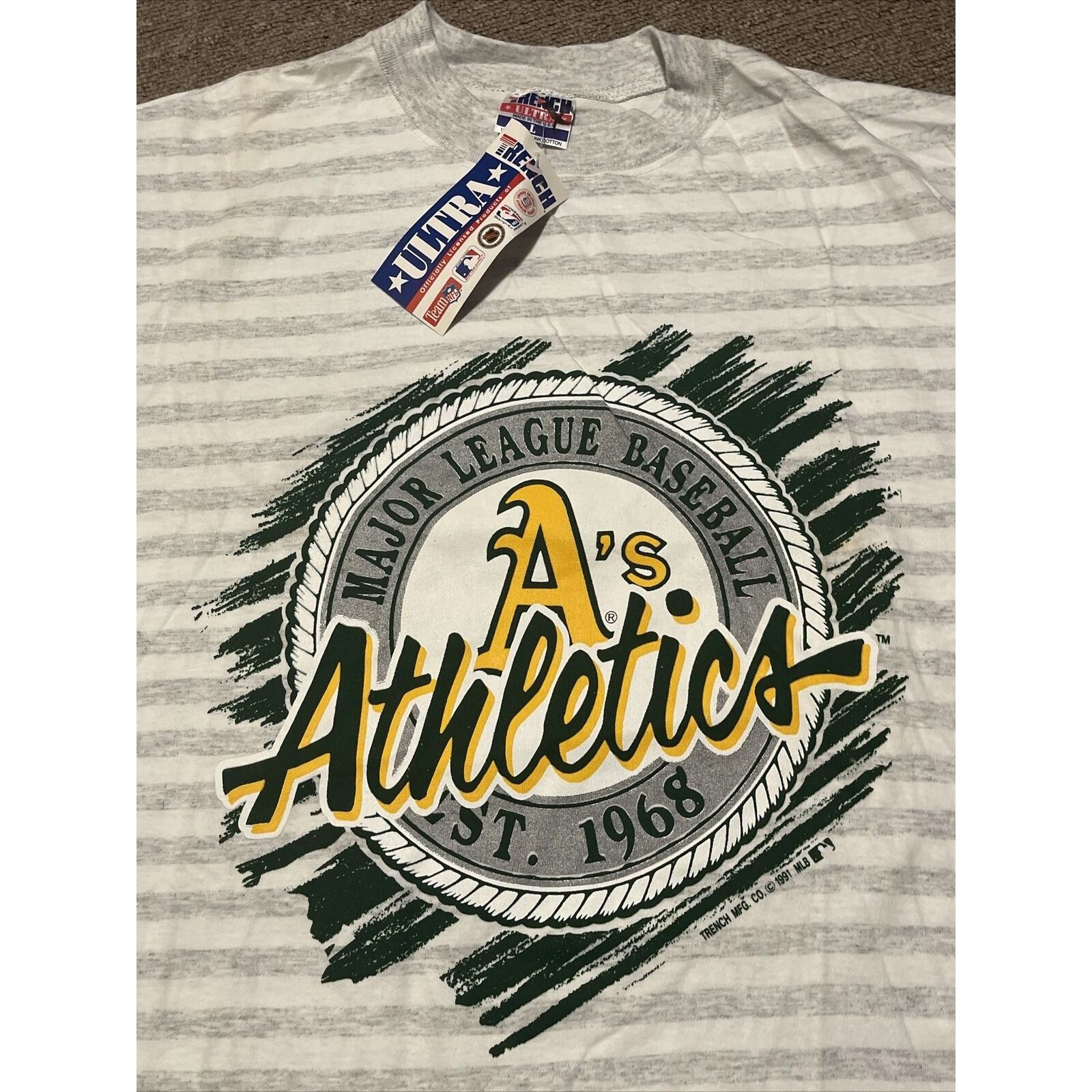Other Vintage 1991 Large Oakland Athletics A’s Single Stitch Deads Size US L / EU 52-54 / 3 - 3 Thumbnail