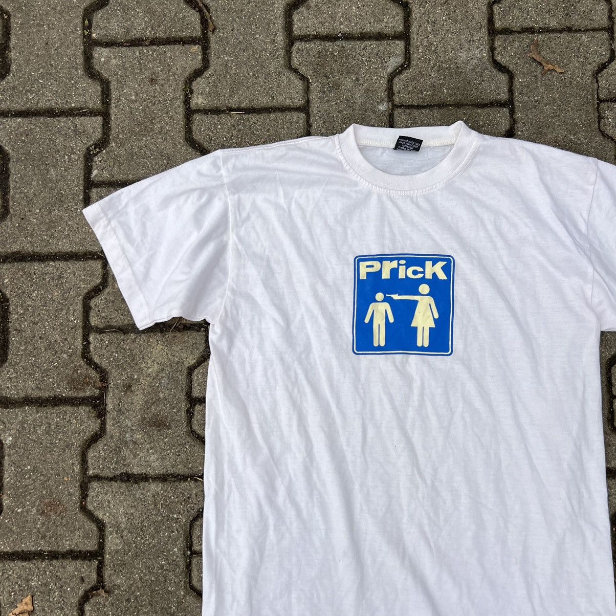 Vintage Vintage 90s SHOOT THE PRICK No Abuse T Shirt Single Stitch Size US L / EU 52-54 / 3 - 3 Thumbnail