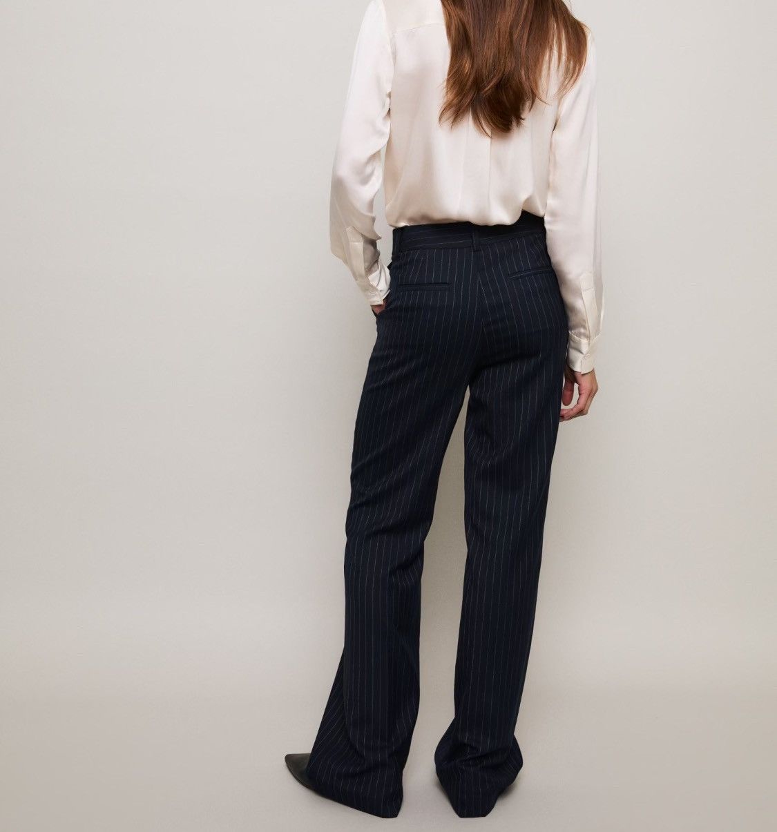 Bella Freud × Marks & Spencer Bella Freud pinstripe navy suit trousers Size 32" / US 10 / IT 46 - 2 Thumbnail