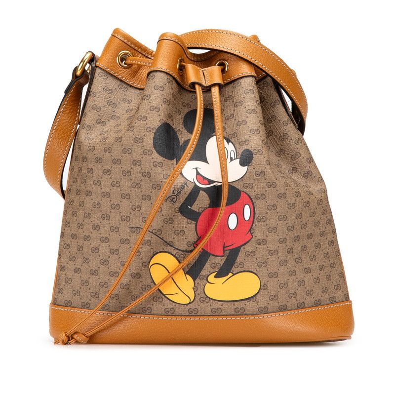 Gucci Gucci Disney Mini GG Supreme Shoulder Bag Limited Leather Shoulder Bag 602691 in Brown, Women's