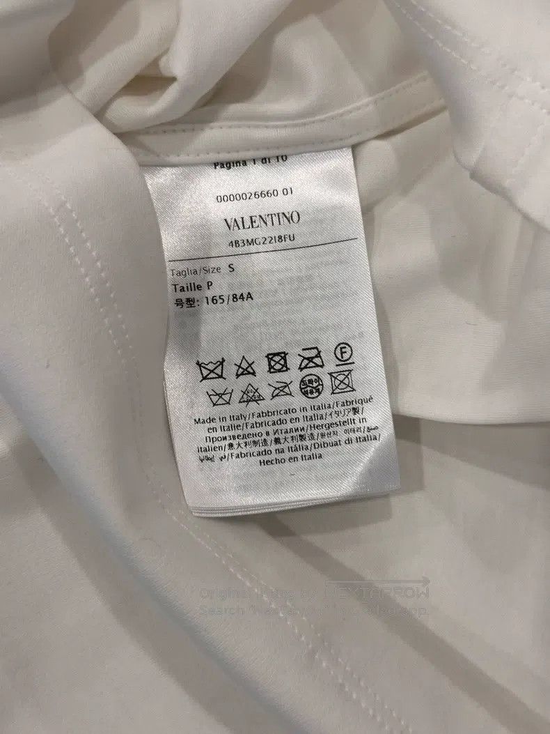 Valentino Valentino White T-shirt with rhinestone bow Size US S / EU 44-46 / 1 - 5 Thumbnail