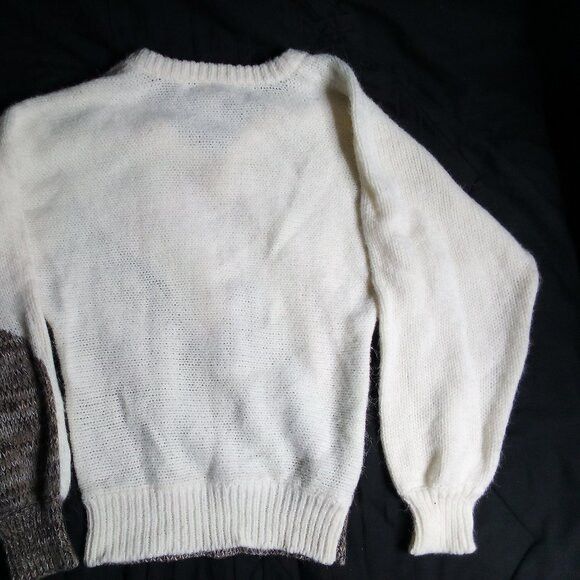 Other Vintage 70s Pykettes Zig Zag Sharktooth V-Neck Sweater Size XS / US 0-2 / IT 36-38 - 8 Thumbnail