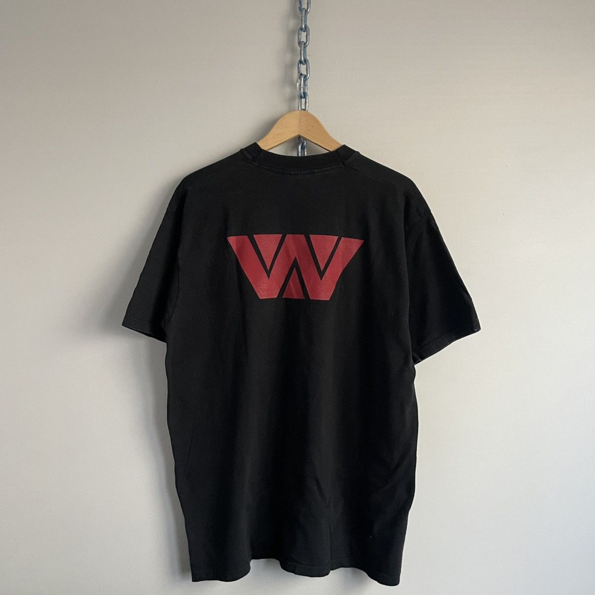 Fruit Of The Loom Vintage 90s Early 00s Wumpscut Rock Band Shirt Size US XL / EU 56 / 4 - 4 Thumbnail