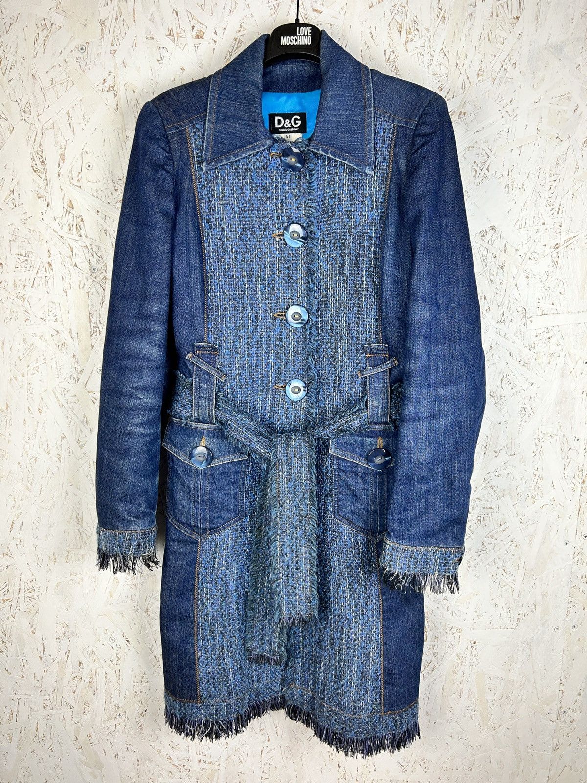 Dolce & Gabbana Vintage Dolce & Gabbana Denim Tweed Coat & Skirt Set M 30/44 Size M / US 6-8 / IT 42-44 - 2 Thumbnail