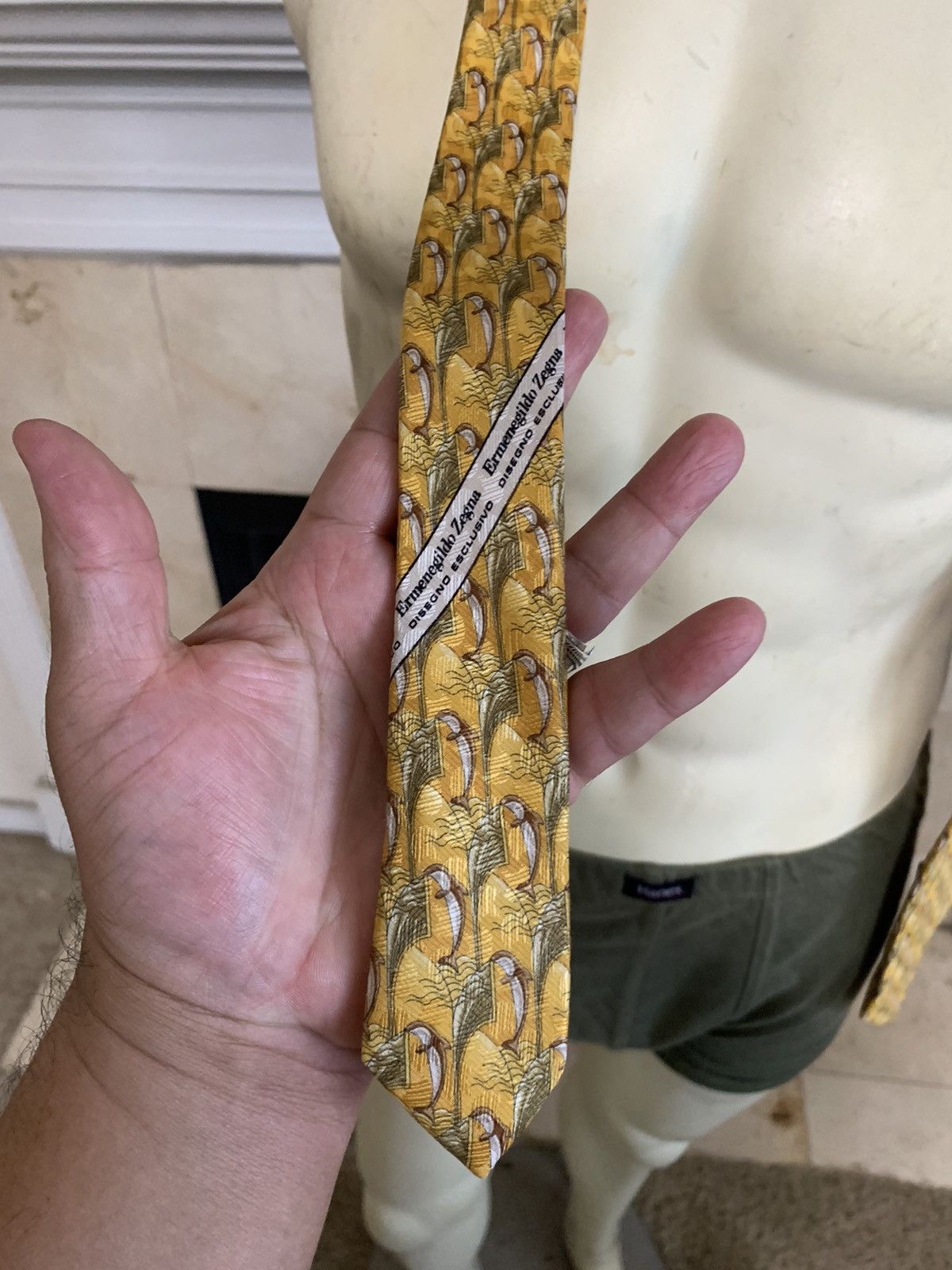 Ermenegildo Zegna Dolphins Silk Wide tie Size ONE SIZE - 4 Thumbnail