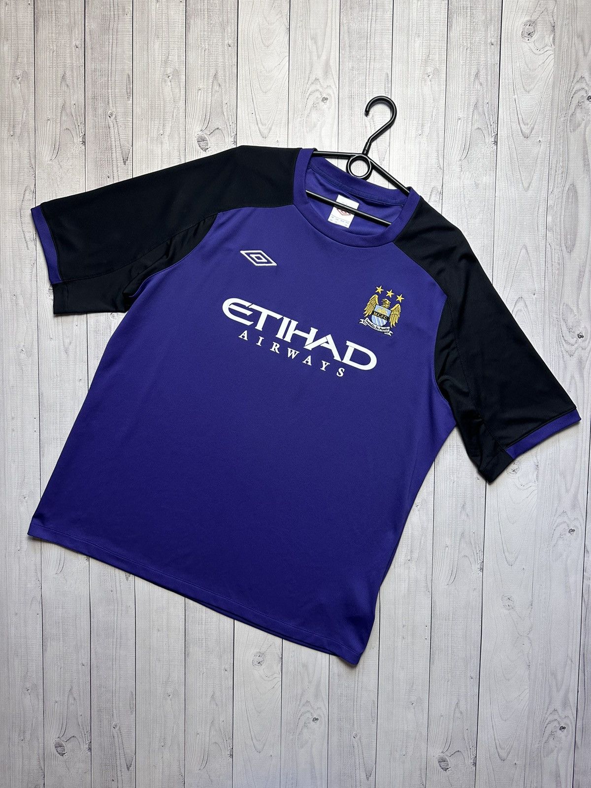 Vintage Umbro Manchester city purple rare soccer jersey XXXL