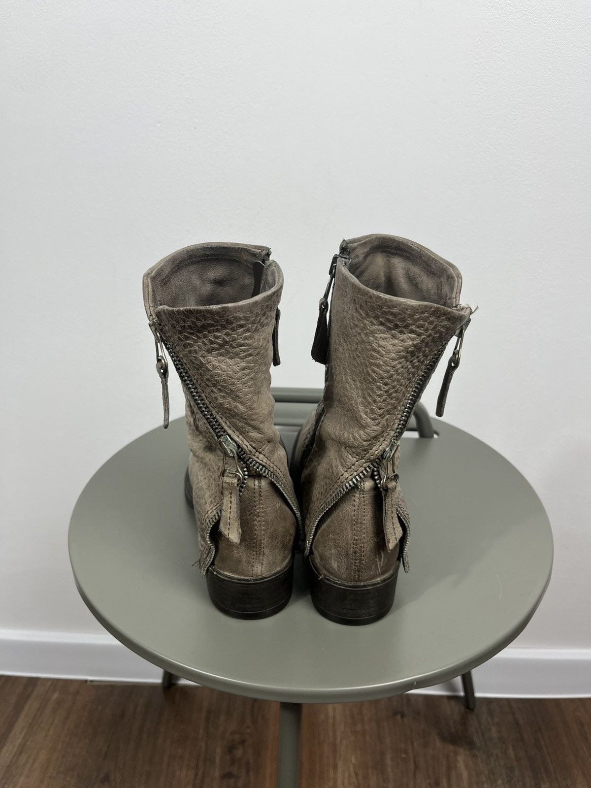 Other Womens Leather Ankle Boots Double Zip Low Heel EU 36 Size US 5.5 / IT 35.5 - 3 Thumbnail