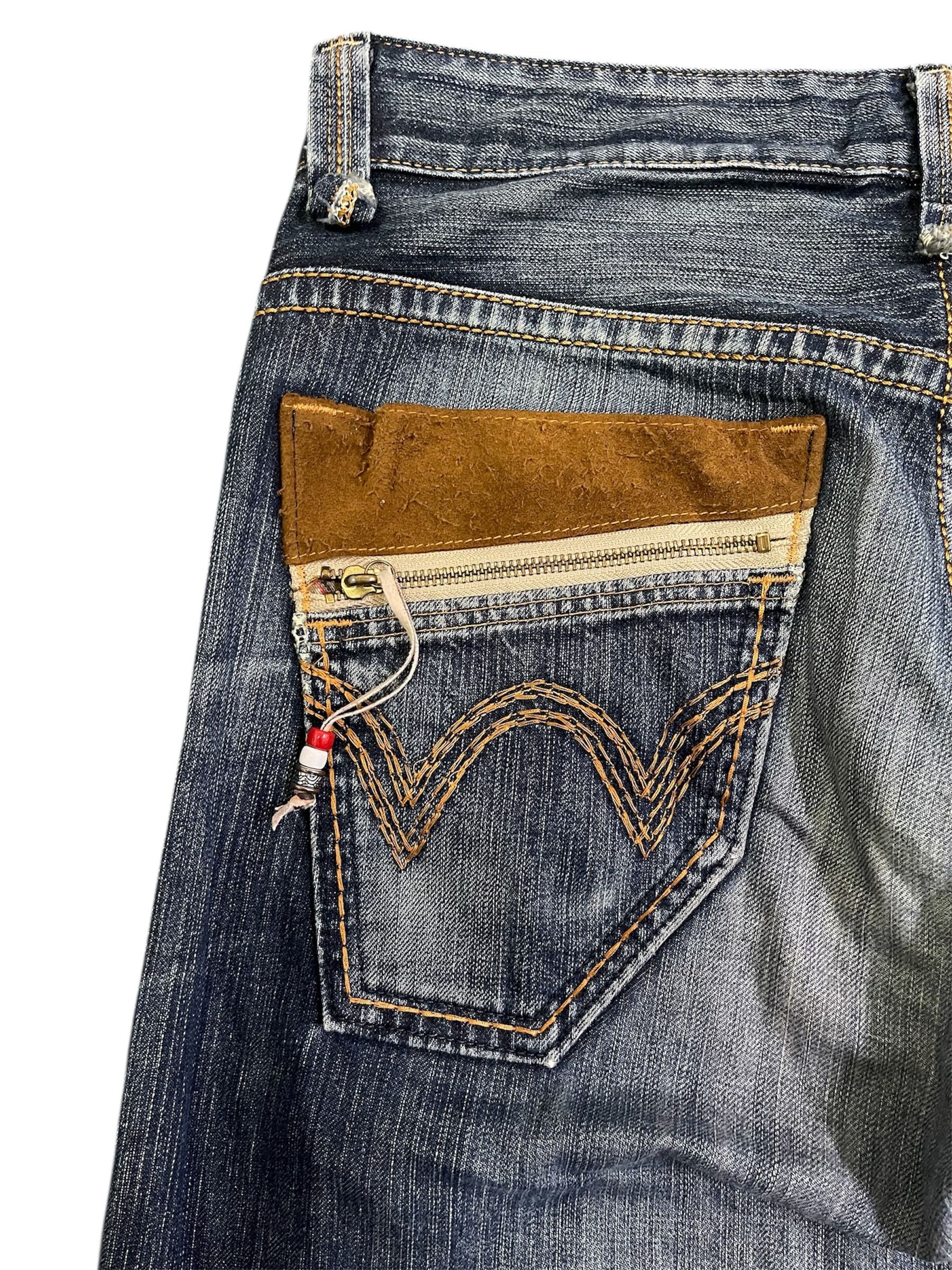 Edwin Edwin 423XVS Distressed Style Aztec Slim Straight / Tappered Size US 35 - 18 Thumbnail