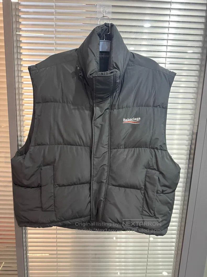 Balenciaga Balenciaga Solid color logo printed stand collar vest Size US M / EU 48-50 / 2 - 1 Thumbnail