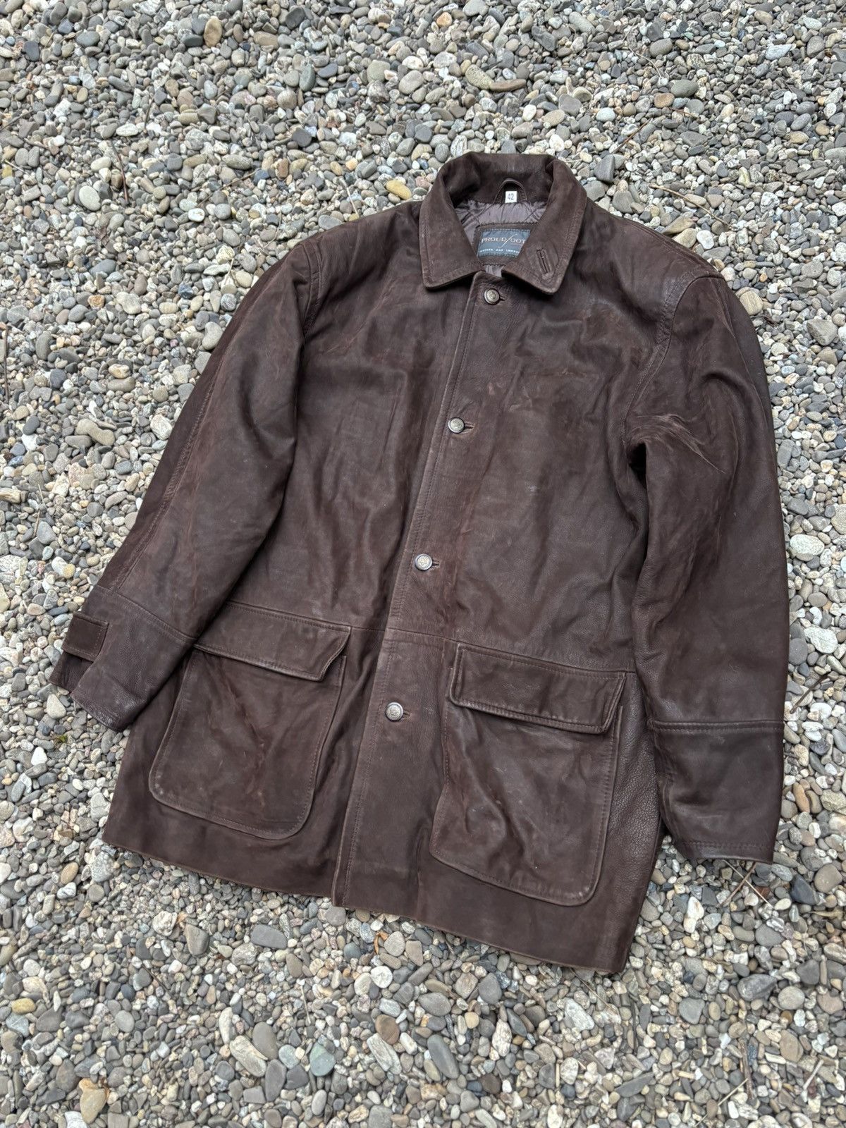 Vintage Vintage Proudfoot Brown Lambskin Leather Jacket Size US XL / EU 56 / 4 - 5 Thumbnail