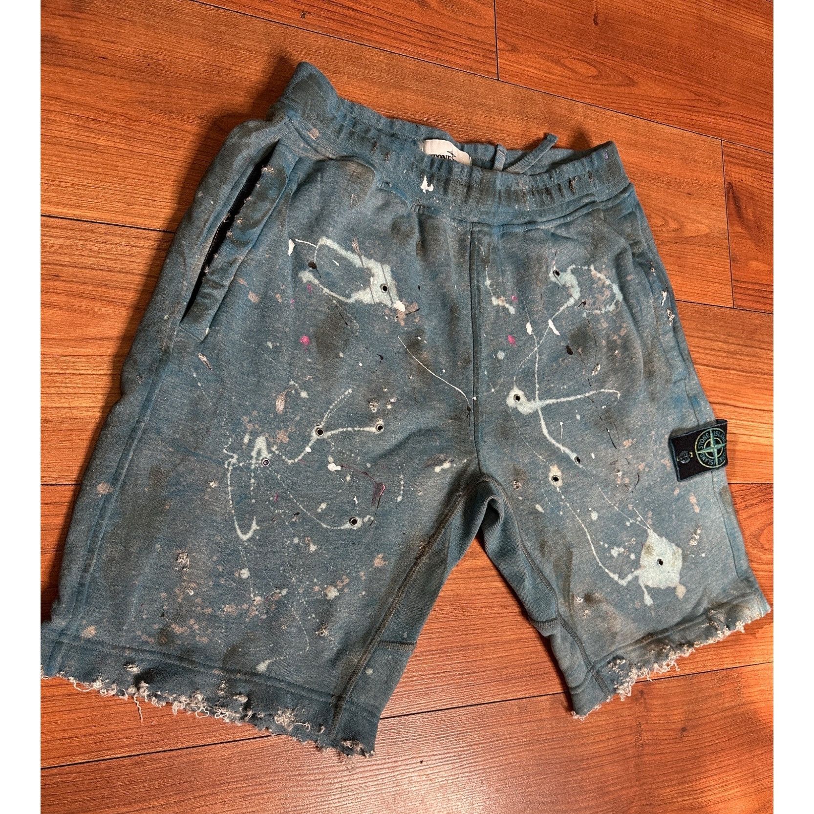 Stone Island × Vintage DRO Lab Custom 1/1 x Stone Island Sweat Shorts Size US 30 / EU 46 - 2 Thumbnail