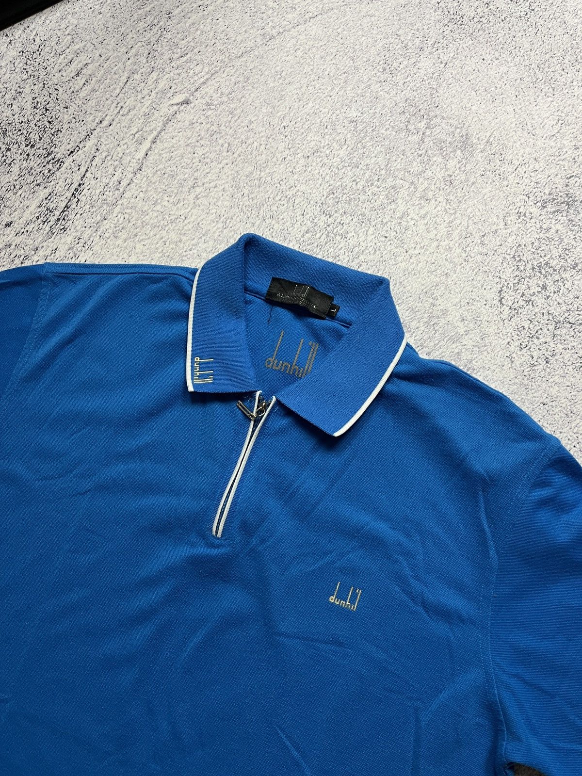 Alfred Dunhill × Vintage Vintage Alfred Dunhill Polo Shirt Mini Logo Luxury Size US L / EU 52-54 / 3 - 5 Thumbnail
