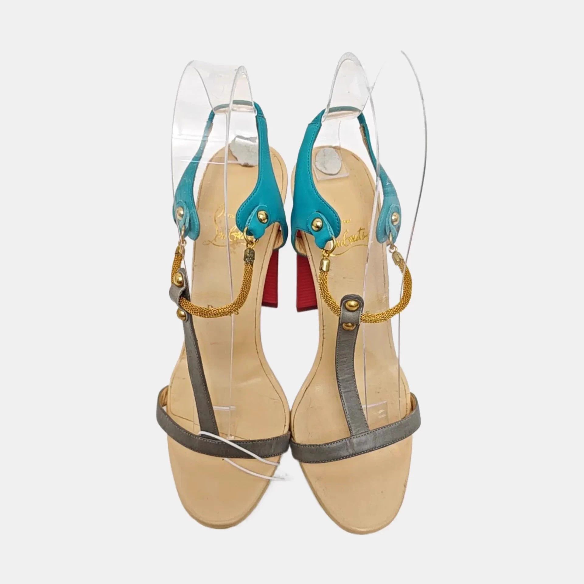Christian Louboutin Christian Louboutin Red Sole Heeled Sandals 38 Size US 7 / IT 37 - 3 Thumbnail