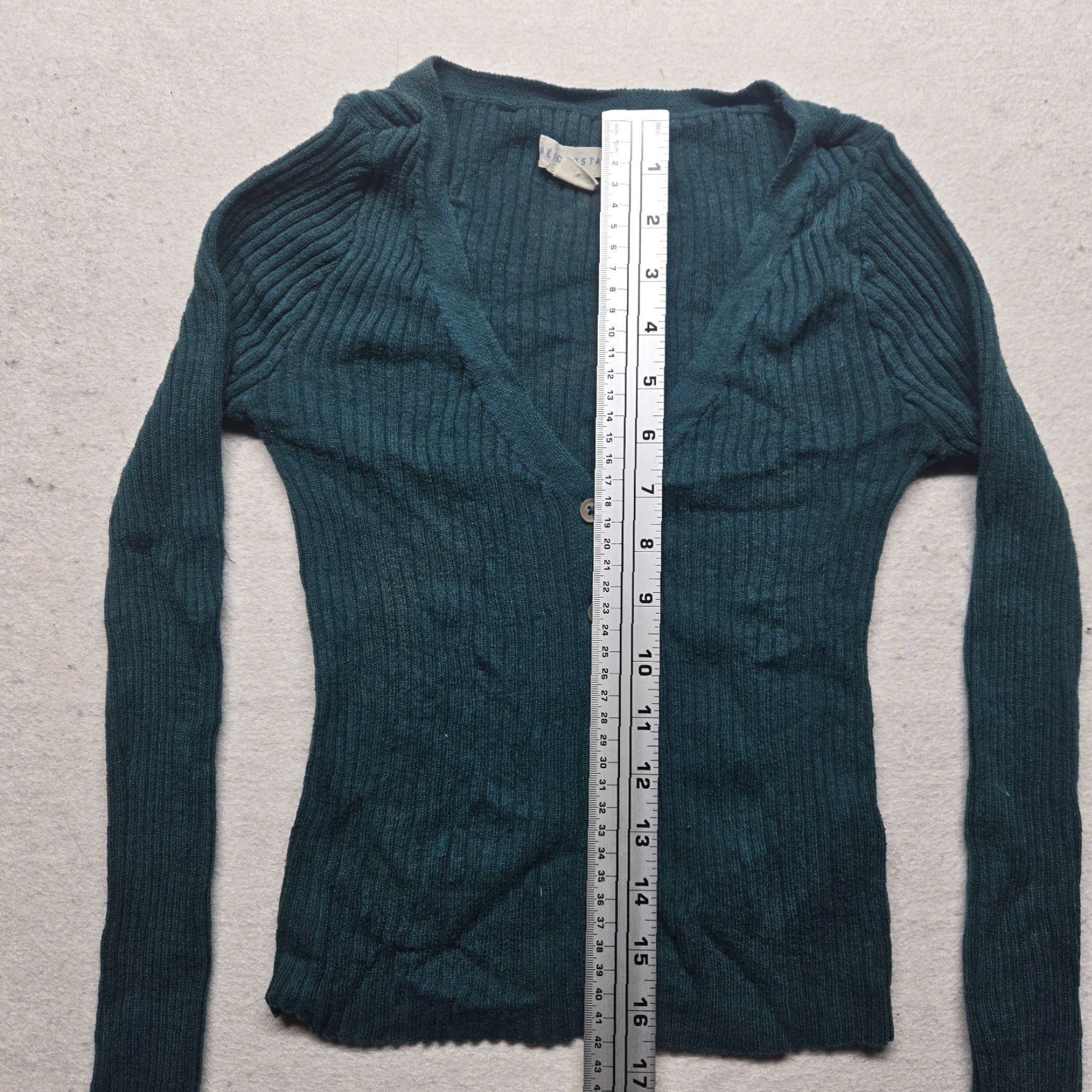 Aeropostale AeroPostale Green Cropped Cardigan Button Up Long Sleeve Sweater Adult Womens XS Size XS / US 0-2 / IT 36-38 - 5 Thumbnail