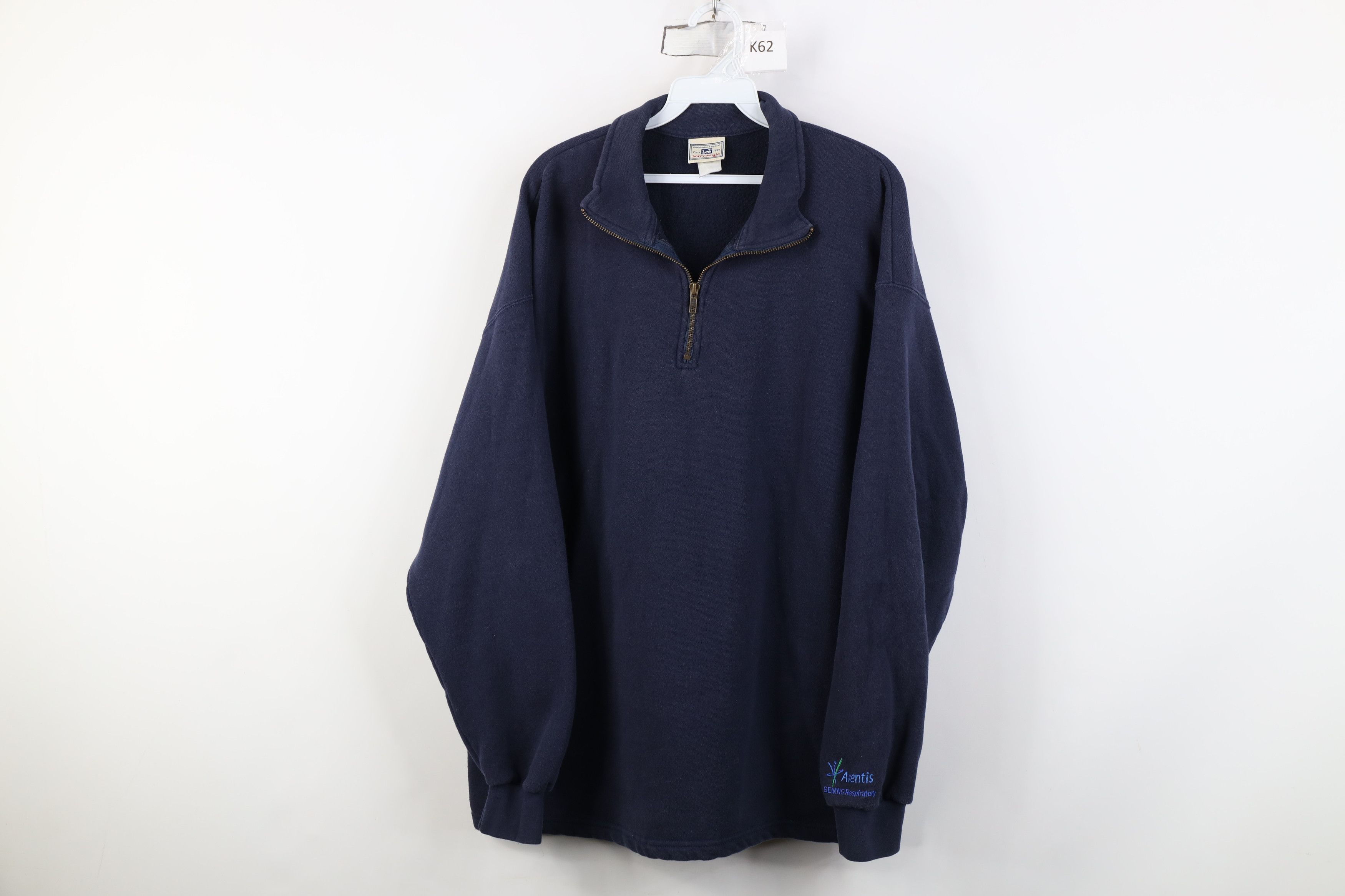 Vintage Vintage 90s Streetwear Heavy Half Zip Pullover Sweatshirt Size US XL / EU 56 / 4 - 1 Thumbnail