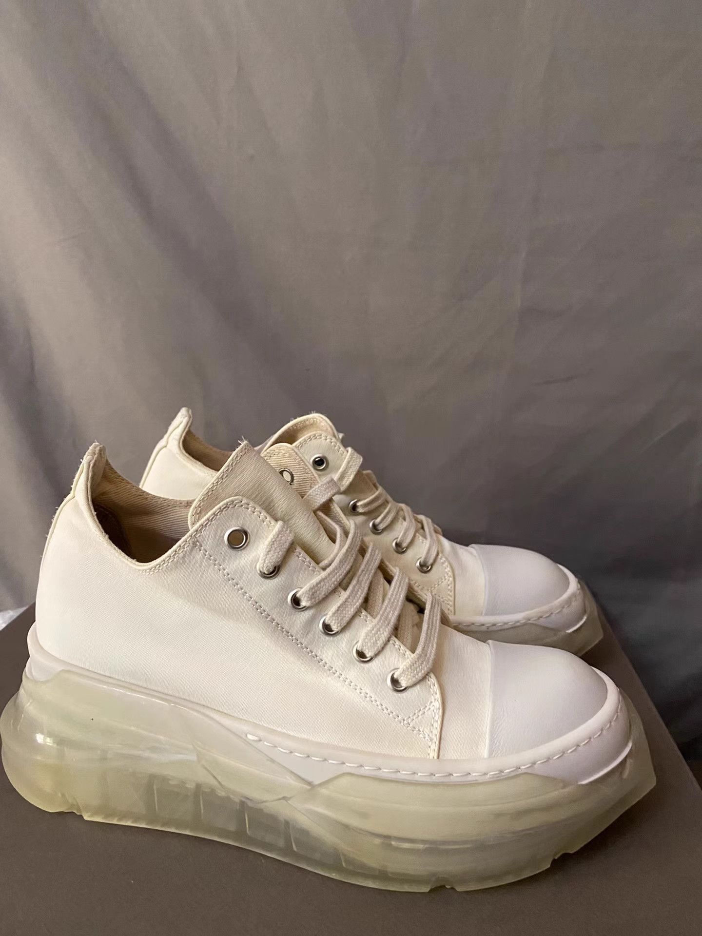 Rick Owens Rick Owens White Transparent Tank Sole Jumbo Lace Size US 8 / IT 38 - 4 Thumbnail