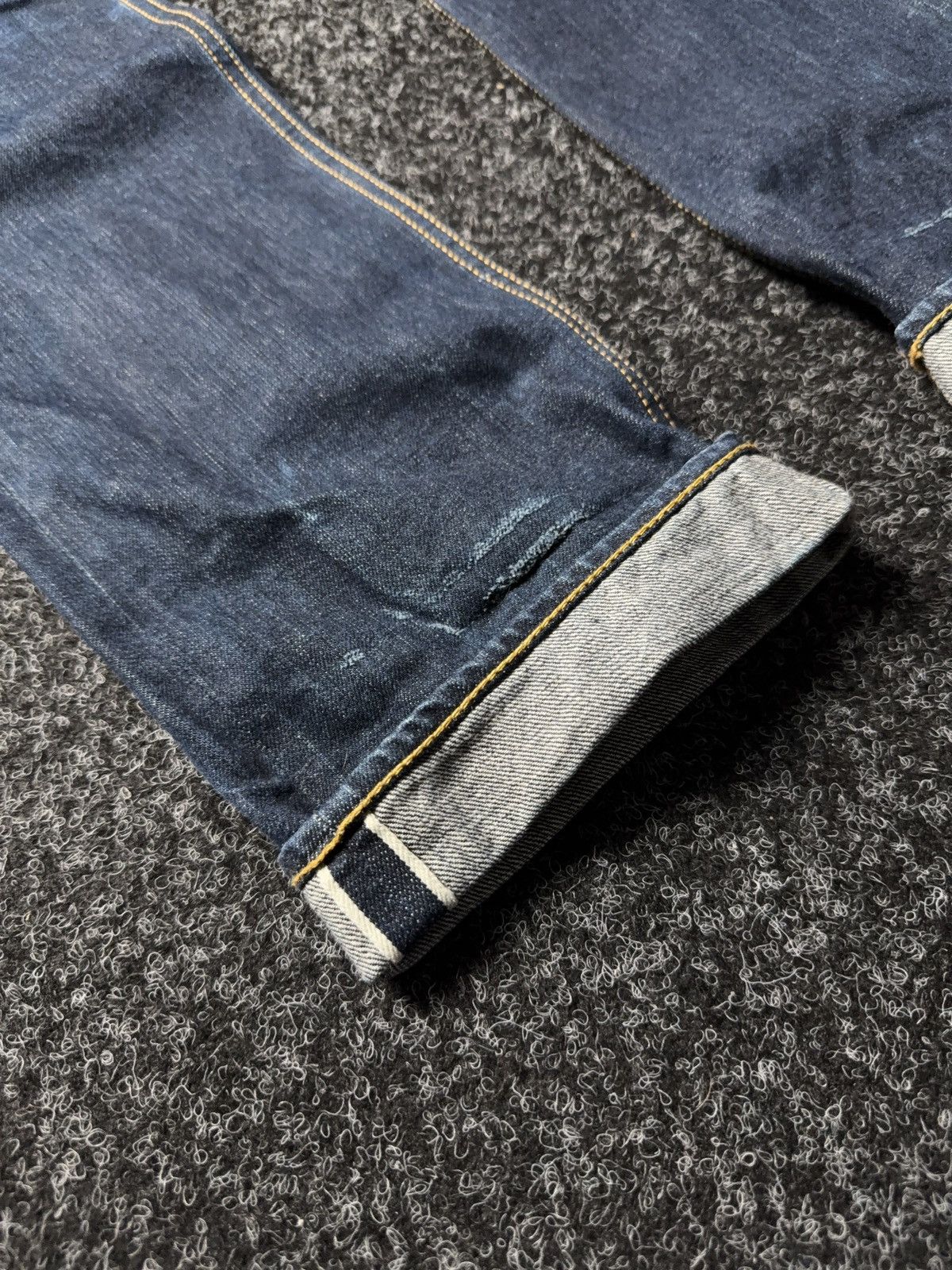 Blue Blanket 00s Blue Blanket Selvedge Denim Jeans Raw Indigo Japan Retro Size US 30 / EU 46 - 2 Thumbnail